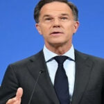 NATO Secretary General Mark Rutte addressing media about increased artillery shell production
