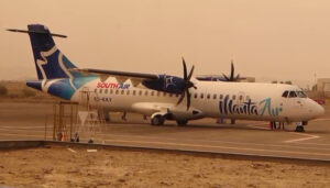 South Airline's first flight has arrived in Turbat from Karachi