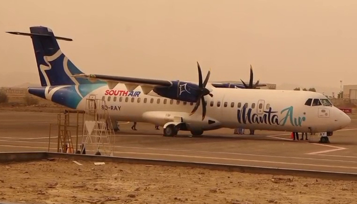 South Airline's first flight has arrived in Turbat from Karachi